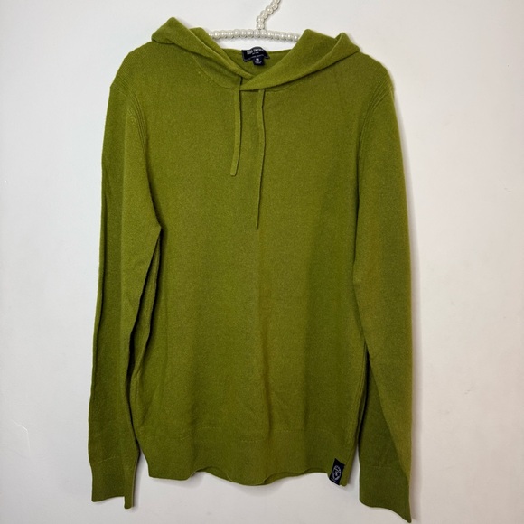 Todd Snyder Olive Cashmere Hooded Sweater